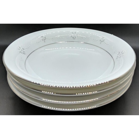 Noritake~Monaco~Bone China~6725~Rim Soup Bowl (Set of 4)~Made in Japan - Picture 1 of 7